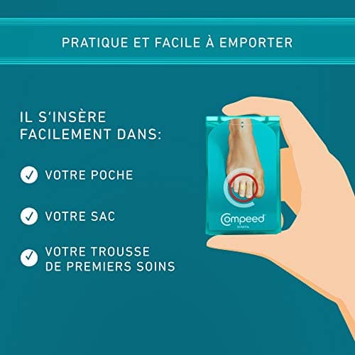 Compeed - 8 Pansements Hydrocolloïdes - Orteils - Seconde Peau - Cicatrisation rapide