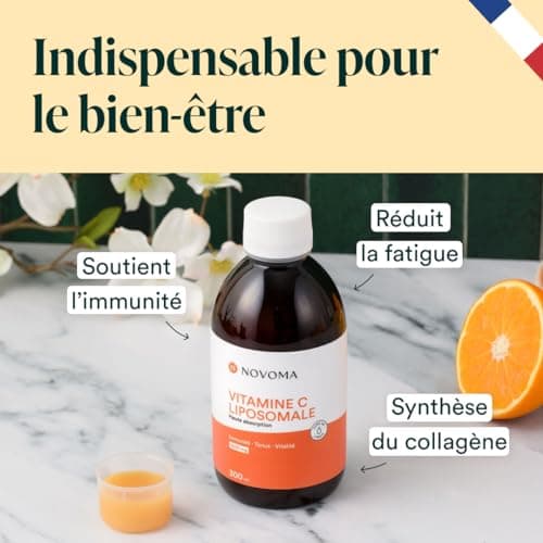Vitamine C liposomale 1000mg | Dosage Puissant & Absorption Maximale | 100% Quali®-C Vitamin C | Système Immunitaire & Fatigue | Fabriqué au Royaume-Uni | Bouteille 300 ml | NOVOMA (ex Nutrivita)