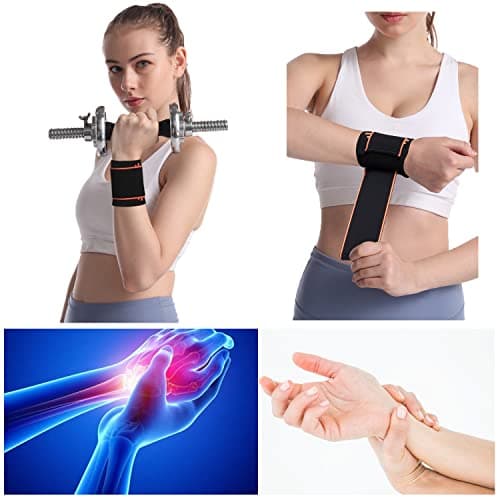 SOLO ACTFIT Support de Poignet, Elastique Compression Poignet pour Tennis, Golf, Gym, Sport et Fitness - Bandage De Soutien pour Homme Et Femme - Taille Unique Réglable