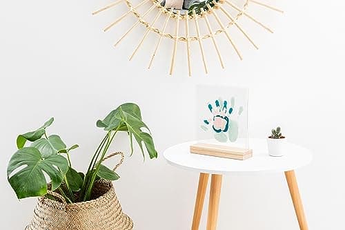 Baby Art Family Touch, Kit empreintes mains famille pour réaliser l'empreinte des mains de toute la famille, idée cadeau naissance, cadeau nouveau né, cadeau baptème, avec base en bois