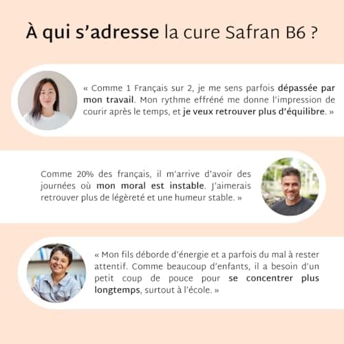 Mium Lab - Gummies Safran Hautement dosé (40mg) et Vit B6 sans sucres - Enfants et Adultes - Formule exclusive - Programme 3 à 6 semaines - Fabriqué en France