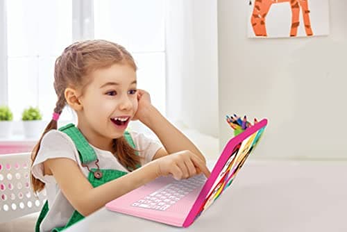 LEXIBOOK JC598DPi2 Disney Princess-Jouet éducatif et bilingue pour Ordinateur Portable 124 activités d'apprentissage (français Non Garanti)