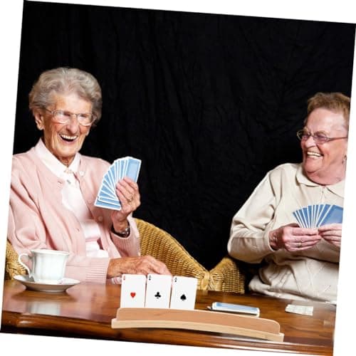WHAMVOX Bases De Cartes De Base De Cartes De Carte De Jouer Aux Cartes Support De Carte Étui à Cartes De Poker Porte- Étui Porte-Cartes à Jouer Bac à Cartes Jeux en Bois