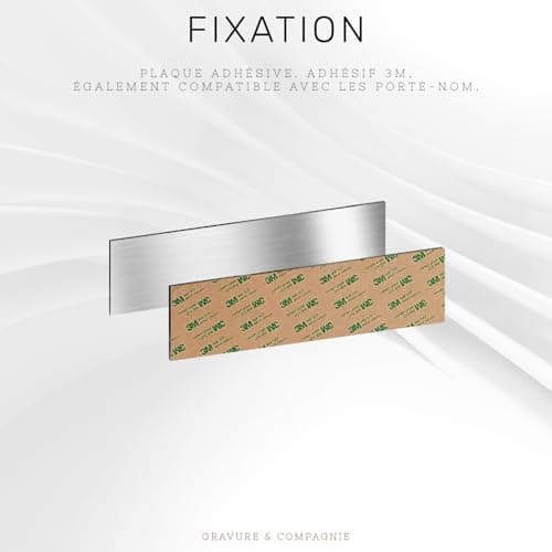 Plaque de Boîte Aux Lettres Déco Personnalisée Adhésive PVC – 10 x 2,5 cm – Avec Motif ou Logo – 20 Couleurs Disponibles (Gris Mat + Dessin)