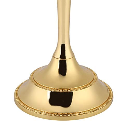 Bougeoir, Stable de Haute qualité de sécurité 3 Bras Chandelier, décoration de la Maison décoration élégante pour Table Mariage/Salle à Manger/fête Maison(Gold)