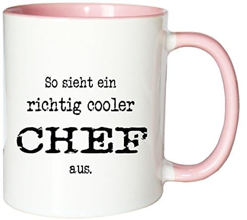 Mister Merchandise Mug Tasse à café So Sieht EIN Richtig Cooler Chef aus, Plein de Couleurs