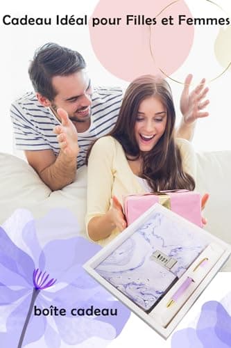 GOORAIFU Journal Intime avec Cadenas pour Filles et Femmes, Carnet Secret A5 en Cuir PU, 240 Pages, Carnet de Notes avec Stylo à Bille en Métal et Coffret Cadeau,violet