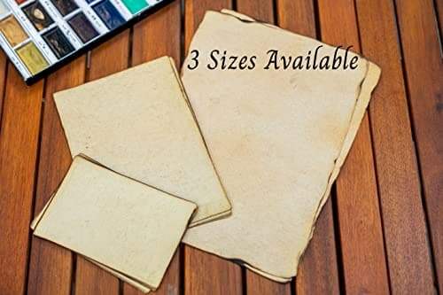 Papier Vierge Antique Fait À La Main Avec Bord Légèrement Brûlé, 21 X 30 cm – Format A4, Paquet De 50, Papier Aquarelle À Feuilles Mobiles Pour Écrivains, Presse À Froid, Épaisseur 150 GSM