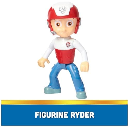 Paw Patrol - Pat Patrouille - VÉHICULE FIGURINE RYDER - Voiture 15cm Figurine Pat Patrouille À Collectionner - Pat Patrouille Jouet - Jouet Plastique Recyclé- Voiture Enfant - Jouet Enfant 3 Ans Et +