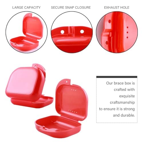 6 Pcs Boite appareil dentaire, Boite a dentier,Boite gouttiere dentaire,Mince Boîtes de Dentier,Boîtes de Rangement pour Prothèse Dentaire,Pour Prothèses,Gouttières et Protecteurs Dentaires