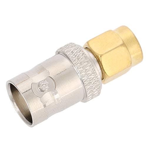 Diyeeni 5pcs SMA mâle vers BNC Femelle Adaptateur coaxial, RF Adaptateur coaxial coaxial, SMA to BNC Male Female Coax Connector (Tout en cuivre)
