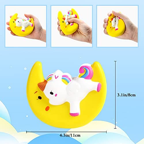 4 Pièces Squishy Kawaii Squishies Jouet, DJLLA Squishy Kawaii Anti Stress Jouets de Stress pour Les Enfants, Les Filles, Les Sarçons, Les Adultes