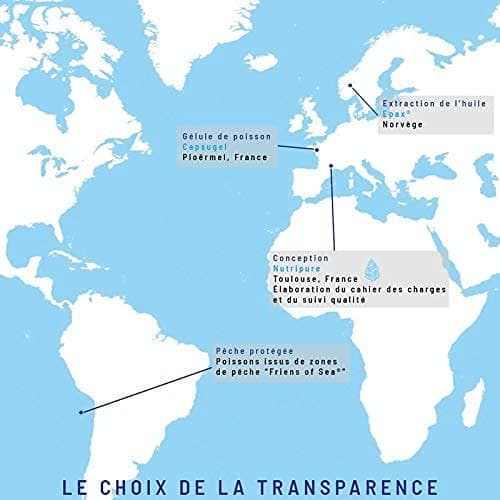 Omega 3 3000mg | Complément Alimentaire Défense | Huile de Poisson labélisée | Haute Concentration en EPA et DHA | Hautement Biodisponible | 90 gélules | Cure de 1 mois | Made in France | Nutripure