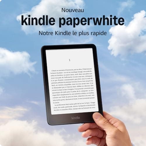 Nouvel Amazon Kindle Paperwhite (16 Go) | Notre modèle le plus rapide avec un nouvel écran antireflets de 7" et une autonomie de plusieurs semaines | Sans publicités | Noir