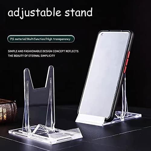XSEXO 12 PCS Support de Présentation Réglable Transparent Supports de Plaque Affichage en Plastique Chevalets Transparents Présentoir de Livre pour Menu, publicité, Assiette, Photo