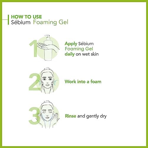 BIODERMA Sébium Gel Moussant – Nettoyant purifiant doux – Élimine l’excès de sébum et les impuretés – Peaux mixtes à grasses – Prescrit par des dermatologues – Flacon-pompe 500 ml