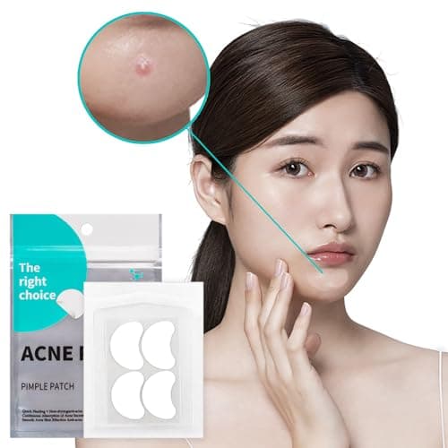 EUZUXU 40 Patchs Acné Patch, Pimple Patch, Patch Acne Pimple Anti-Acné Imperméable Autocollants Hydrocolloïde pour Boutons Invisible pour Soin de la Peau