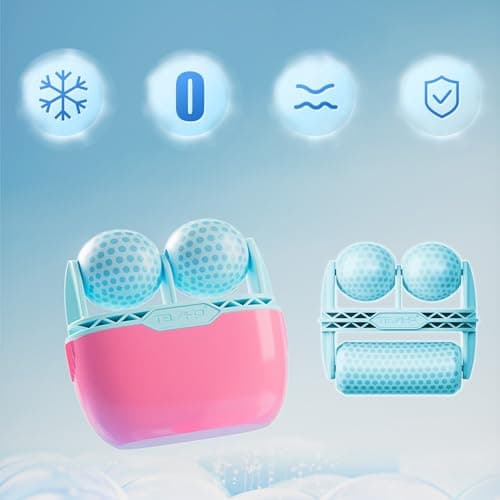 TBPHP Ice Roller Pour Massage Du visage yeux masseur Cadeau pour femme Rouleau de massage Poches (Bleu)