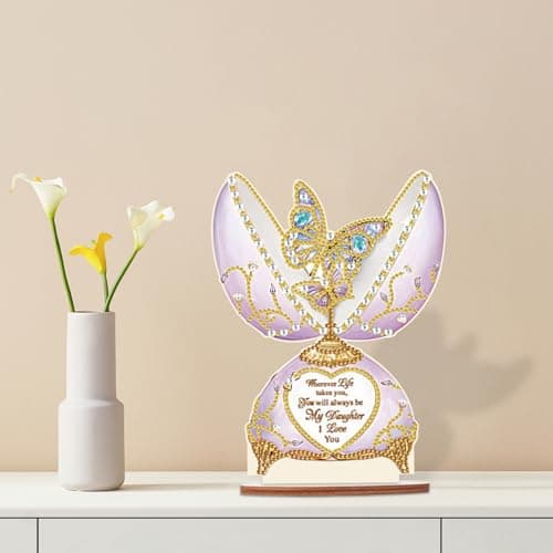 DCIDBEI 5D DIY Diamant Peinture Animaux Décoratif Papillon 12x21cm Diamant Painting Table Décoration Diamond Painting Ornement Table Décoration Peinture par Numéros Ornements Enfants Cadeau Papillon