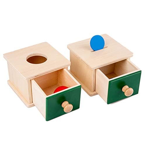 TOYANDONA 1 Pièces Boîte de Permanence Dobjet Montessori avec Balle pour Enfants Jouets Éducatifs pour Tout-Petits Exercice Jouets de Coordination Oil-Main (Style de Boîtes à Billes