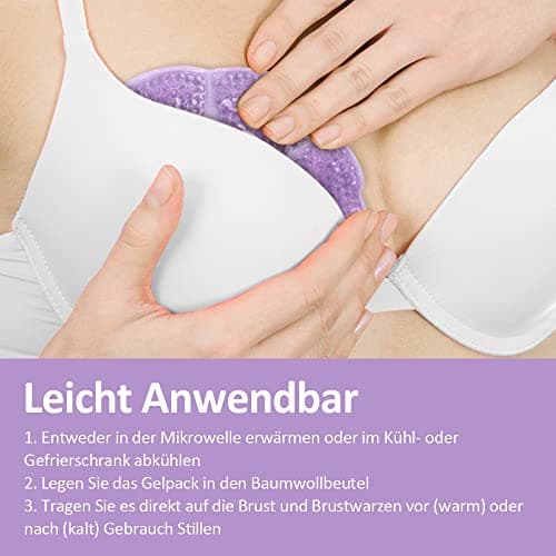 NEWGO 3 en 1 Poch de Glace Compresse froide/chaude réutilisable pour les Thérapie mammaire, 2 unité (Violet)
