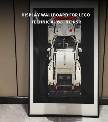 WETCEAOM Cadre d'affichage pour Lego Technic Porsche 911 RSR Race Car 42096, Tableau d'affichage mural pour Lego les amateurs, taille : 75x45 cm(sans modèle)