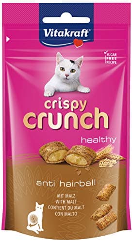 VITAKRAFT- Crispy Crunch Classic, Friandises pour Chats, Snack Croustillant Au Malt, en Sachet Refermable, sans Sucres Ajoutés (1X 60G)