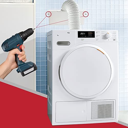 SPARES2GO Kit universel de condensateur de tuyau de ventilation pour sèche-linge avec 3 adaptateurs (1,2 m)
