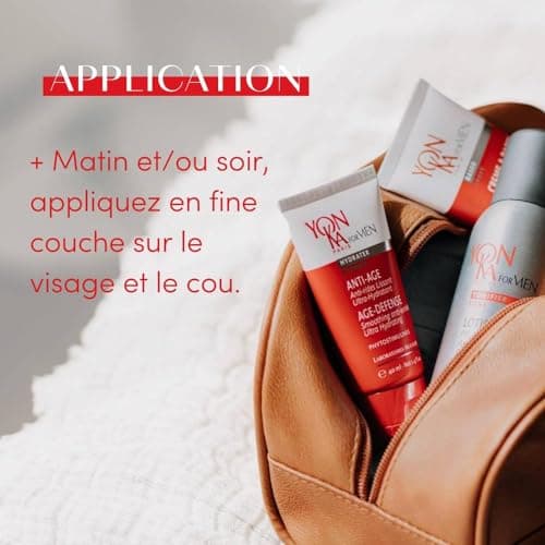 Yonka For Men Age Defense Hydratant 40ml - Crème Visage Anti-Âge Quotidienne pour Peau Sèche et Mature - Ultra Hydratante, Prévient les Rides, Antipollution, Antioxydante - Origine Naturelle