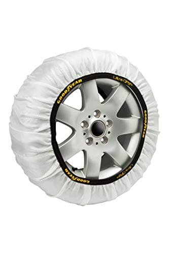 Goodyear Jeu de 2 Chaînes à Neige en Textile pour Voitures Ultra GRIP Taille M, Blanc