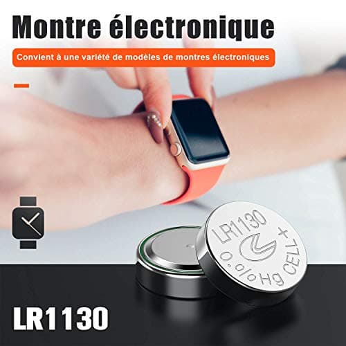 Paquet de 20 Piles Bouton alcaline de la Pile LR1130 AG10