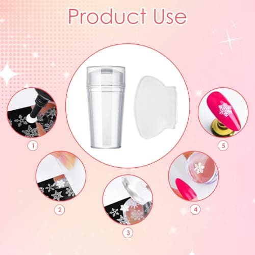 Nail Art Stamper Materiel Onglerie Professionnel, French Accessoire Ongles avec Racleurs Onglerie Materiel Jelly Nail Art Stamper French Outil de Manucure Bricolage Accessoires D'art D'ongle