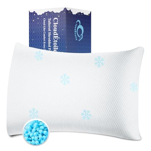 CloudÉtoile Oreiller Ergonomique Cervical 50x30 - Oreiller à Mémoire de Forme Déchiquetée Orthopédique pour la Nuque Réglable, Coussin Memory Foam Anti Douleur Anti Ronflement pour Dormir sur Le Côté