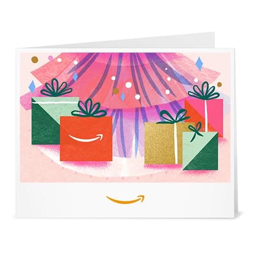 Carte cadeau Amazon.fr - Imprimer - Cadeaux sous le sapin rose