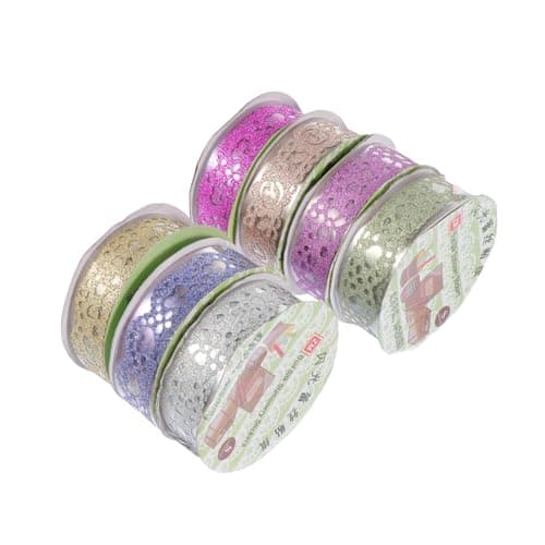 Lurrose 14 Rouleaux De Ruban De Dentelle Creux Washi Tape Album Photo Ruban De Dentelle Décor En Macramé Ruban Autocollant En Dentelle De Masquage Ruban De Masquage Pailleté Autocollants