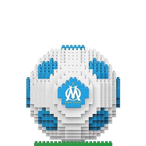 FOCO Licence Officielle Olympique de Marseille Modèle 3D de Jouet de Football en Briques BRXLZ