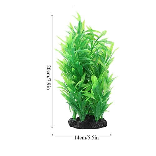 Aquarium Artificiel Plantes Fish Tank Décoration Eau Aquatique Eau Vert Herbe Paysage Ornement Cachette