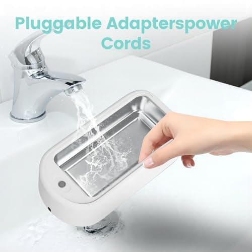 Appareil de nettoyage à ultrasons 48 KHz - Appareil de nettoyage à ultrasons pour lunettes - 640 ml - Nettoyeur à ultrasons pour bijoux et prothèses dentaires, Cuir