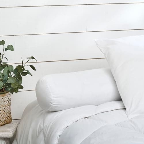 Bleu Câlin Traversin Gonflant Confort Alaska, Enveloppe 100% coton,160 cm, Blanc