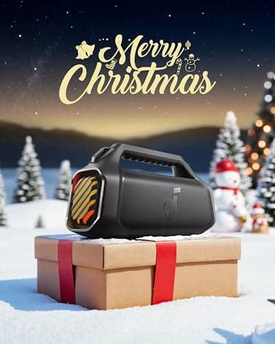 Soundcore Boom 2 Plus Enceinte Bluetooth puissante, 140W, 2+2 canaux stéréo, BassUp 2.0,Charge Rapide 30W, 20h, IPX7, lumières RGB, USB-C, pour l'extérieur, Le Camping, la Plage et Le Jardin