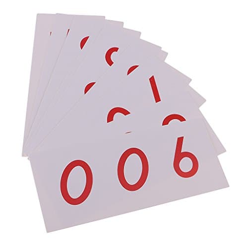 Générique Montessori Mathematics 1-9000 Nombre De Cartes Papier pour Le Calcul