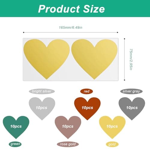 120 Pièces Gommettes Coeur, PVC Autocollant a Gratter, en Forme de Coeur, Autocollant à Gatter, Très Adaptées pour Créer des Surprises, Rehausser L'ambiance Festive et Apporter du Plaisir