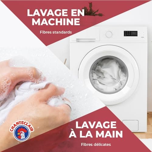 Chanteclair - Lessive Liquide Concentrées Marseille, Enrichie au Dégraissant, Ultra Détachantes et Efficaces aussi à Froid, 40 lavages - 8x 1800 ml