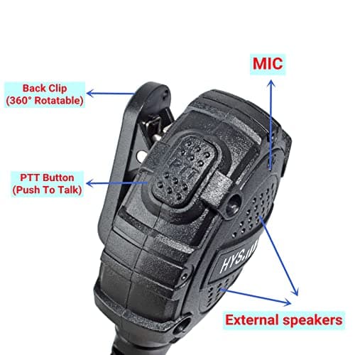 HYS Microphone haut-parleur portable pour talkie-walkie, microphone compatible avec Motorola CP040 CP140 GP300 CLS1110 Radio bidirectionnelle