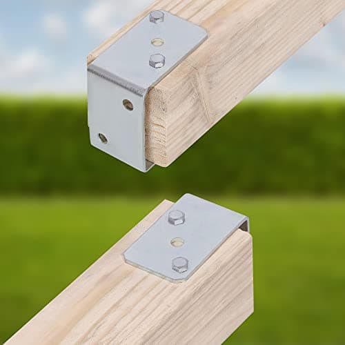 KOTARBAU® Support de poteau en U à visser 50 mm, galvanisé à chaud, la solution parfaite pour assembler différents éléments, argenté