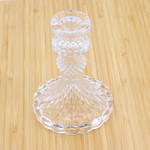 Lot de 4 bougeoirs en verre pour mariage, maison, fête, décoration