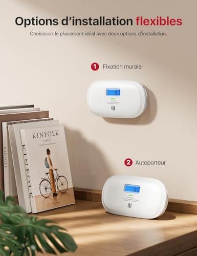 X-Sense Détecteur de Monoxyde de Carbone Connecté, Détecteur de Monoxyde de Carbone Intelligent avec Affichage Numérique LCD, Détecteur de Monoxyde de CO Portable à Emporter Partout, XC0C-iR, Lot de 1
