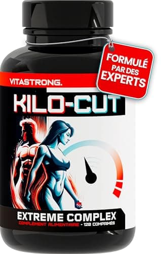 Kilo-Cut pour des Résultats Esthétiques, Solution de Nouvelle Génération - Synergie de Garcinia, Matcha, L-Carnitine, Choline, Glucomannane - 120 comprimés - Sentez-vous Plus Légère et Énergique