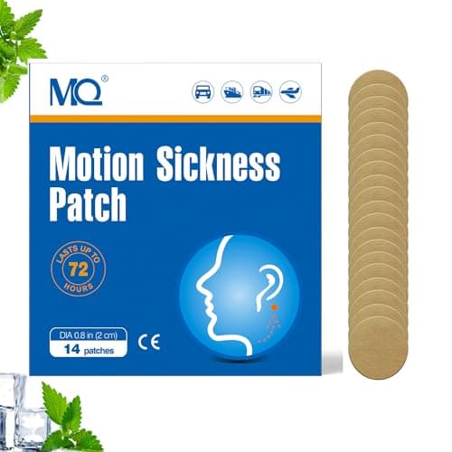 Patch Anti Mal de Mer MQ 28ct Patch Anti-maux des Transports en Voiture et en Bateau, Croisière et Avion – Soulage les Nausées, les Vertiges et les Vomissements du Mal de Mer