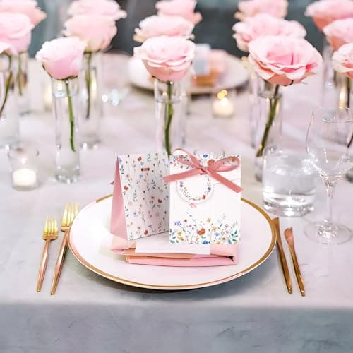 BETESSIN 50Pcs Boîtes Dragées Baptême Contenant Dragées Baptême, Sachet Dragées Mariage Baptême Baby Shower Communion